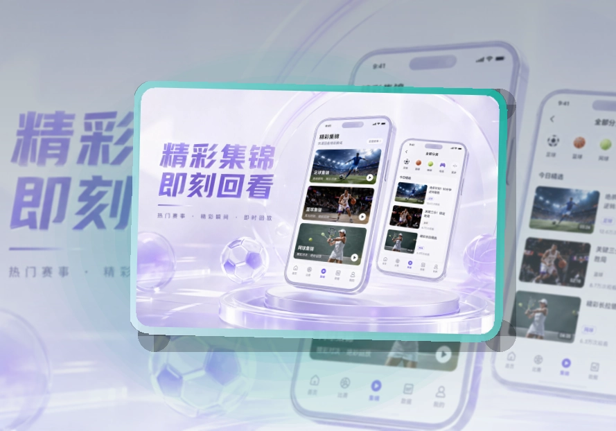 杂志式App介绍 · 移动端追赛入口 · 常看联赛快速进入界面展示